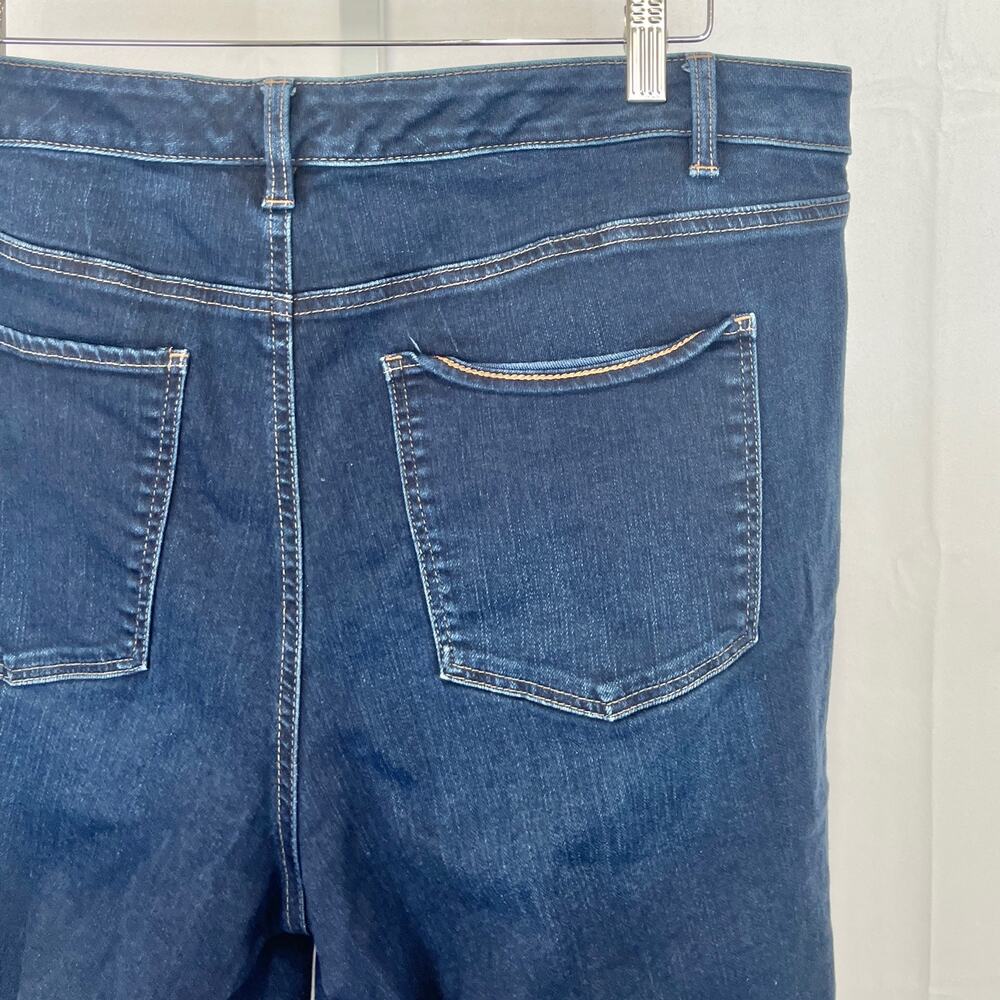 TALBOTS Flawless Five Pocket Straight Leg Jeans Cotton Denim Dark Blue 16W Plus - Picture 6 of 8